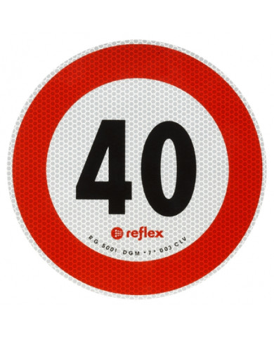 DISCO LIMITE VELOCITA KM. 40 CL.2 ADESIVO