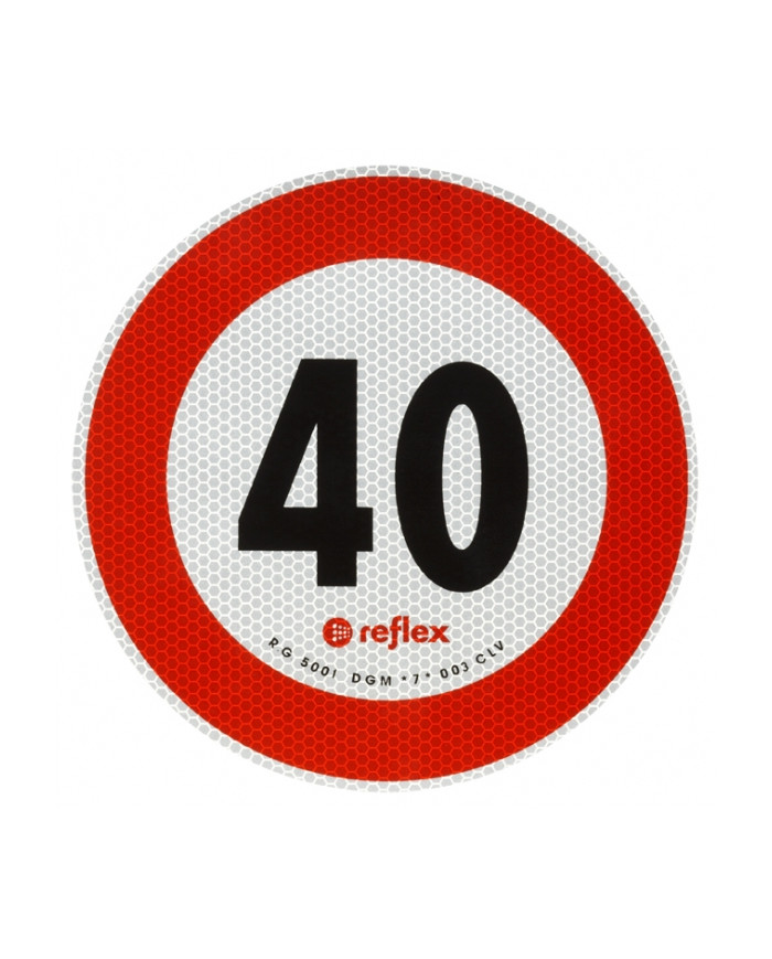 DISCO LIMITE VELOCITA KM. 40 CL.2 ADESIVO