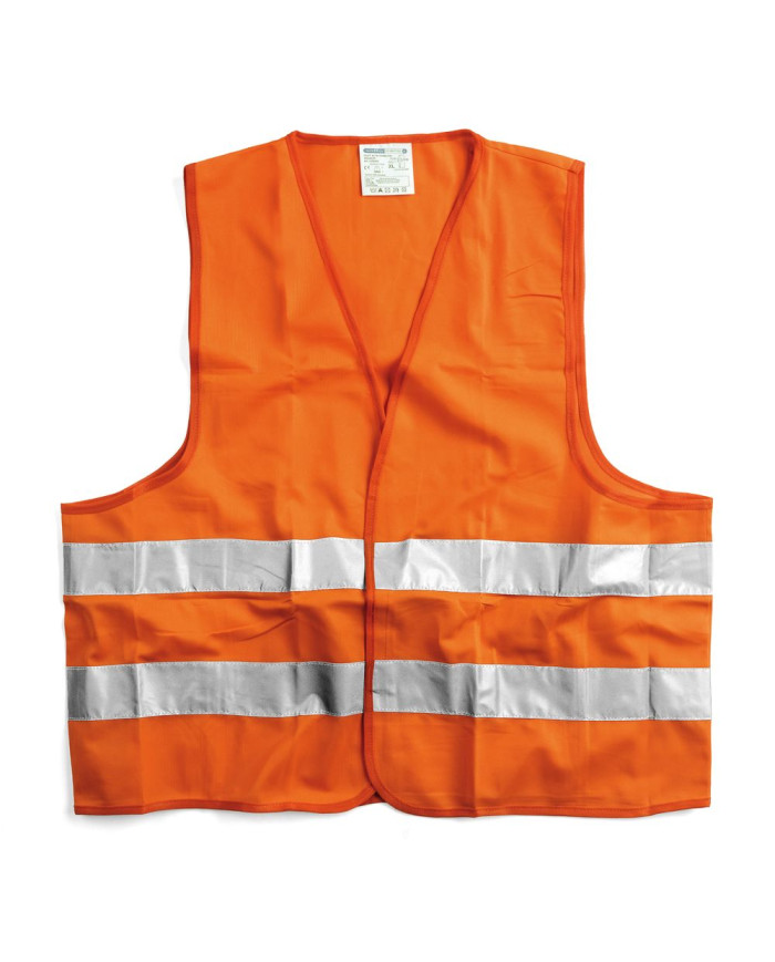 GILET ARANCIO CHIUSURA VELCRO ALTA VISIBILITA