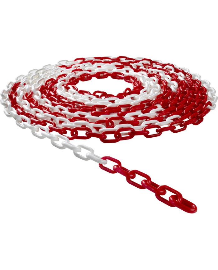 CATENA PLASTICA 5 MM BIANCO/ROSSA MT.25