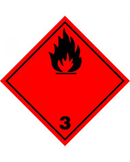 ADESIVO CL.3 INFIAMMABILI 300X300 MM
