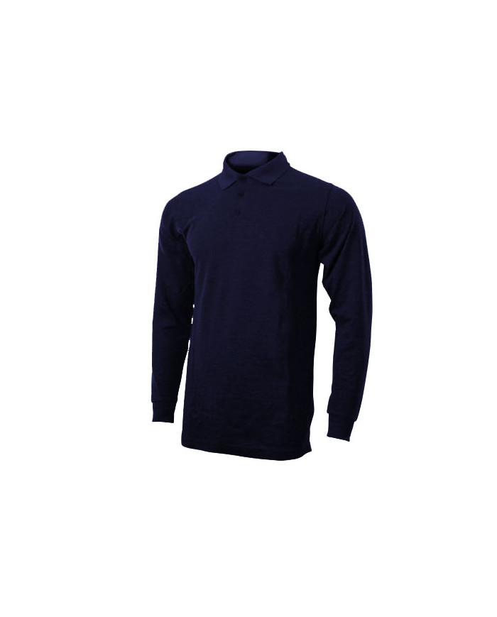 POLO PIQUET TG.XL MANICA LUNGA BLU NAVY