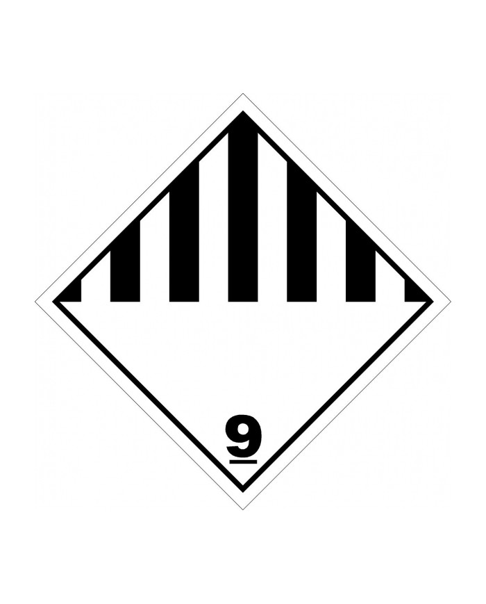 ADESIVO CL.9 PERICOLOSITA GENERICA 300X300MM