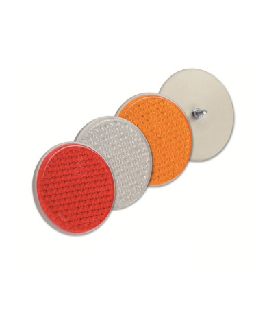 CATADIOTTRO D.80MM ARANCIO CON PERNO CENTRALE