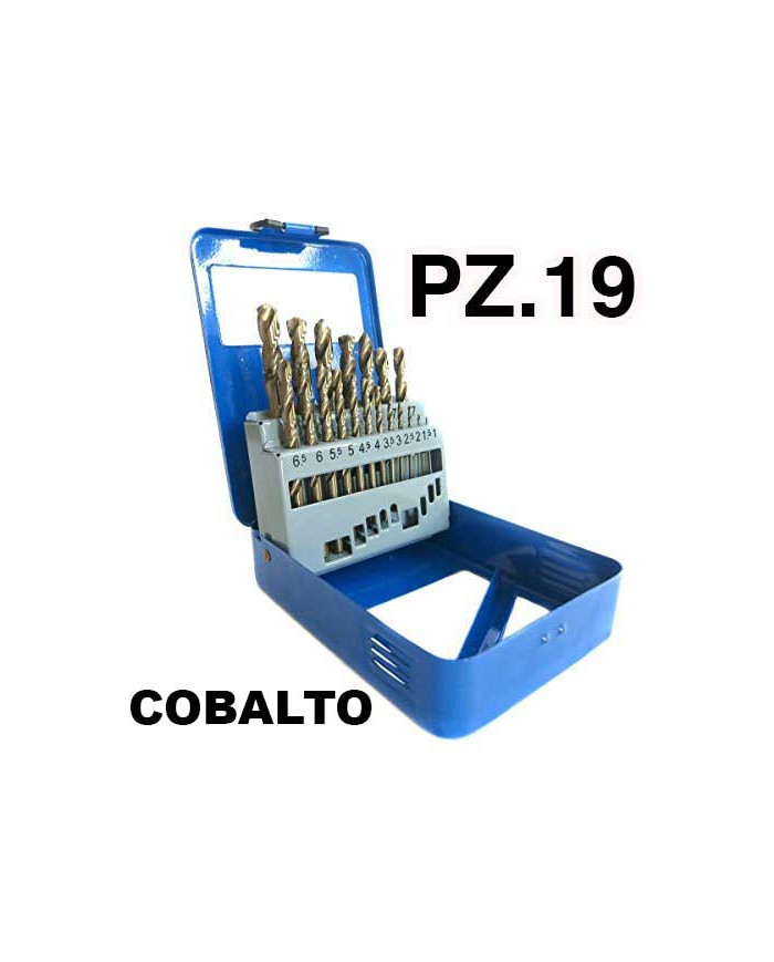 PUNTE HSS COBALTO 8% METAL BOX 19 PEZZI 1-10