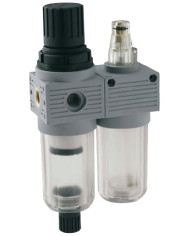 FILTRO REGOLATORE E LUBRIFICATORE MINI 1/4 20MIC.