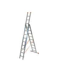 SCALA ALLUMINIO TRE RAMPE DA 9 GRADINI