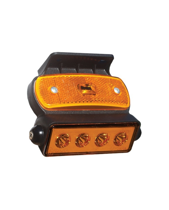 SEGNALATORE INGOMBRO ARANCIO LED 12/24V CON STAFFA