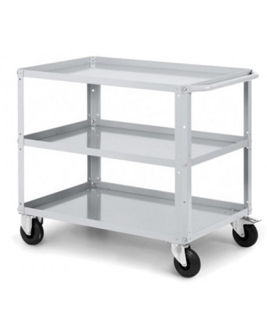 CARRELLO A 3 PIANI GRIGIO CON RUOTE D.125