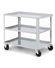 CARRELLO A 3 PIANI GRIGIO CON RUOTE D.125