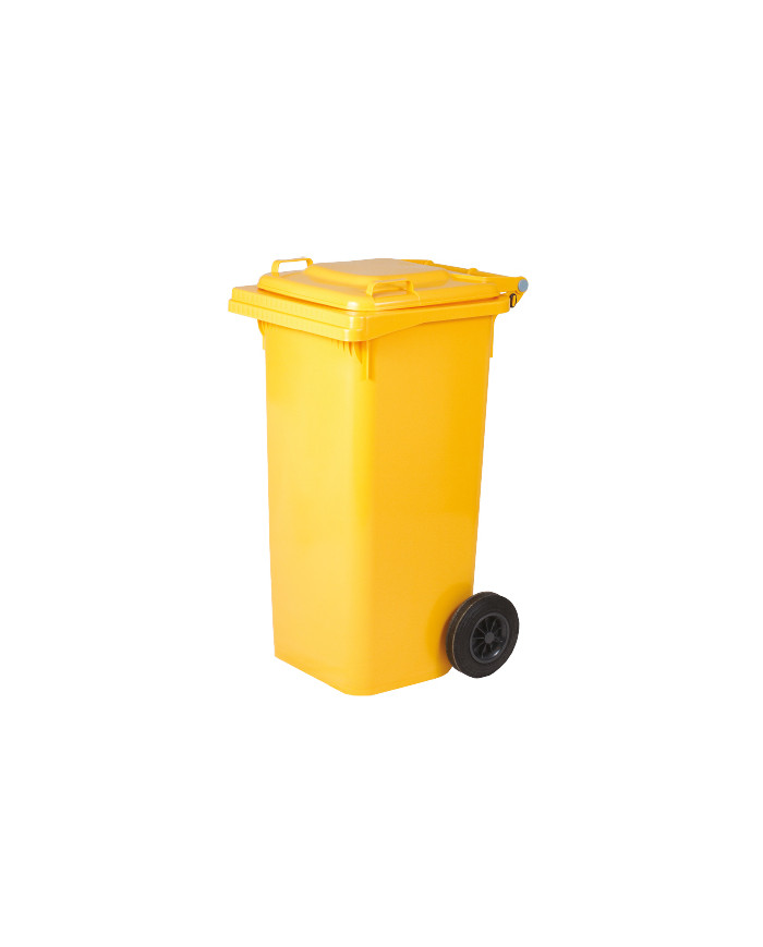 PORTARIFIUTI IN PLASTICA LT.120 GIALLO