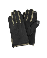 GUANTO UOMO NERO-ECRU BALDININI CON BOX