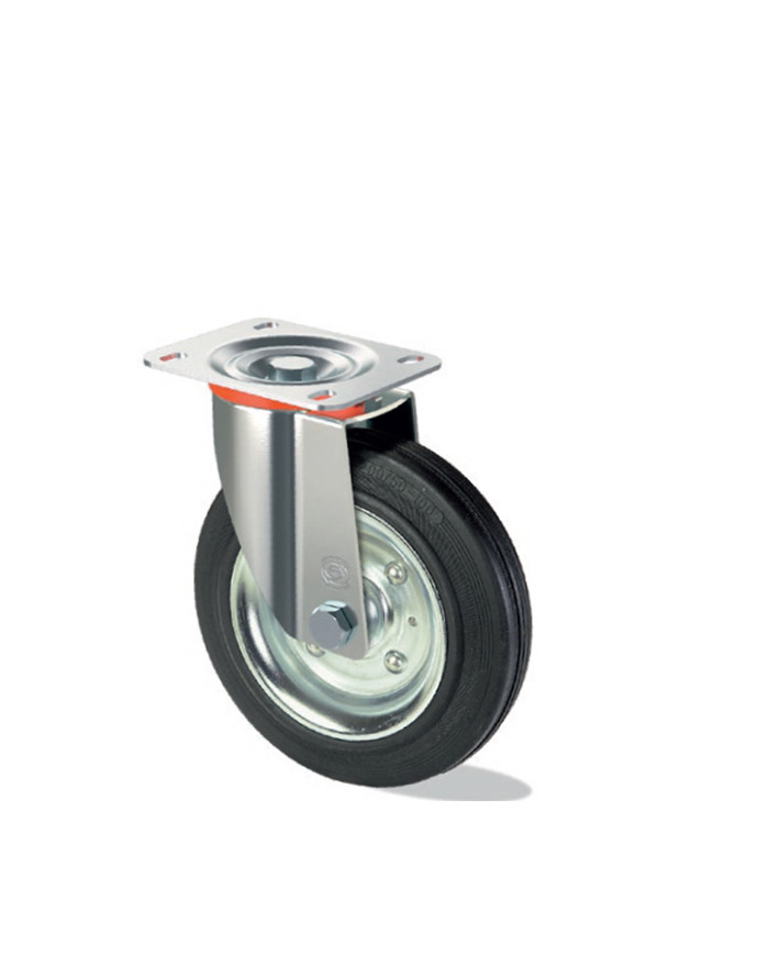 RUOTA Q RULLI SUPPORTO FISSO D.125X37