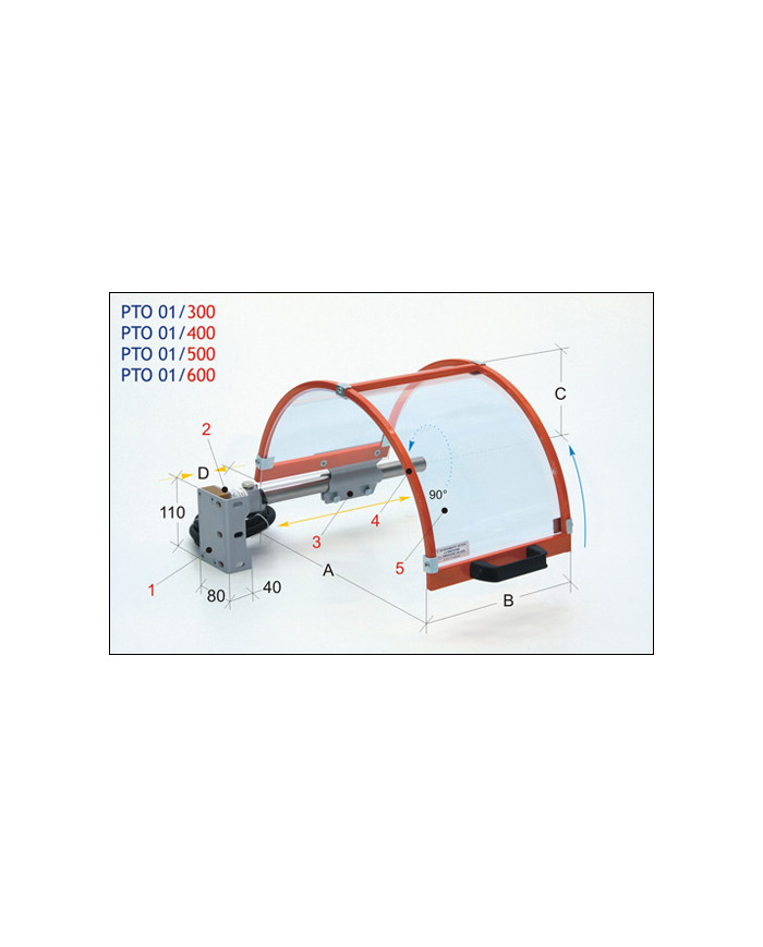 PROTEZIONE PER TORNIO IN ACCIAIO 500X H 235 MM