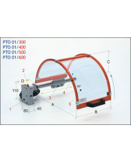 PROTEZIONE PER TORNIO IN ACCIAIO 500X H 235 MM