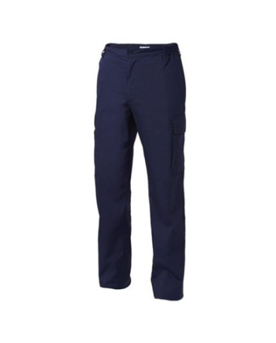 PANTALONE MULTITASCHE TG.M BLU 100% COTONE