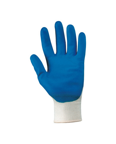 GUANTI  TG. M BLU POLIURETANO-NYLON
