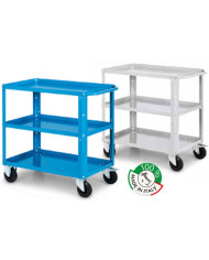 CARRELLO A 3 PIANI CON RUOTE D.100