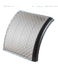 CURVA PARAFANGO INOX BORDO GOMMA