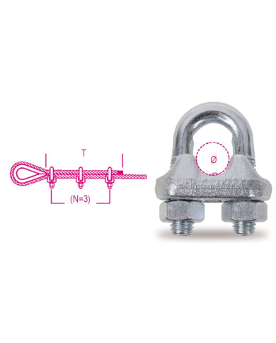 MORSETTO MM.20 (3/4) PER FUNI METALLICHE