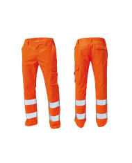 PANTALONI ALTA VISIBILITA ARANCIO FLUO