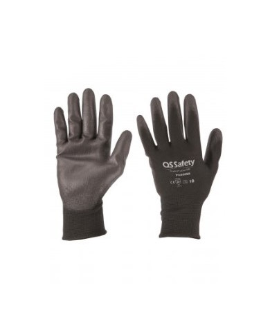 GUANTI TG.08 NERI POLIURETANO-NYLON