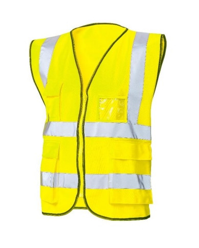 GILET ALTA VISIBILITA TG.S-M GIALLO FLUO CON ZIP