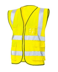 GILET ALTA VISIBILITA TG.S-M GIALLO FLUO CON ZIP