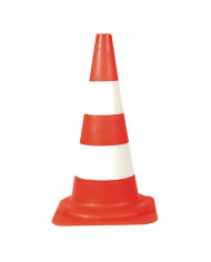 CONO IN POLIETILENE CM.54 BIANCO ROSSO