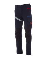PANTALONE MULTITASCHE NXT BLU/NERO STRETCH