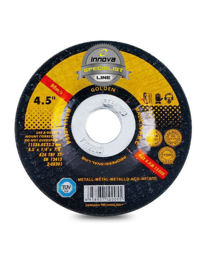 MOLA DA SBAVO T27 115X6.4 FERRO