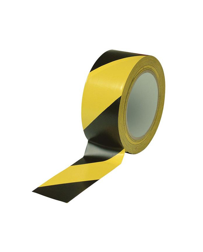 NASTRO SEGNALETICO ADESIVO 50MMX25MT GIALLO/NERO