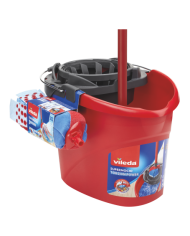 SECCHIO PER PULIZIE COMPLETO DI BASTONE E FIOCCO