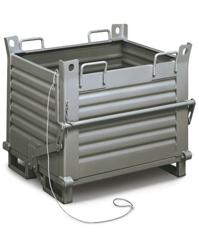 CONTAINER CON FONDO APRIBILE A RULLI GRIGIO