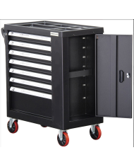 CARRELLO PORTA UTENSILI 7 CASSETTI VUOTO NERO