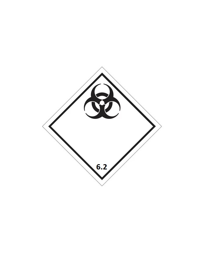 ADESIVO CL.6.2 PERICOLO BIOLOGICO 300X300MM