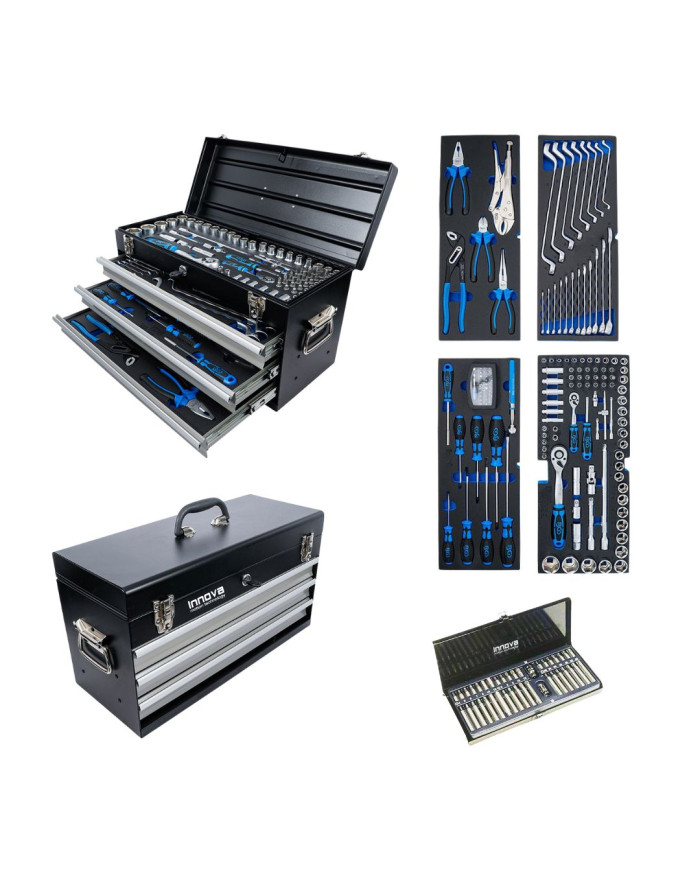 KIT CASSETTIERA CON 143 UTENSILI PROFESSIONALI