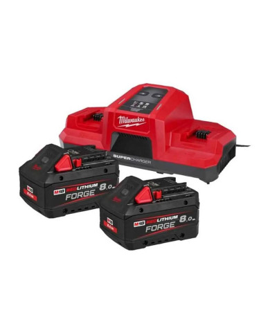 KIT BATTERIA MILWAUKEE M18 FORGE 2X8.0AH