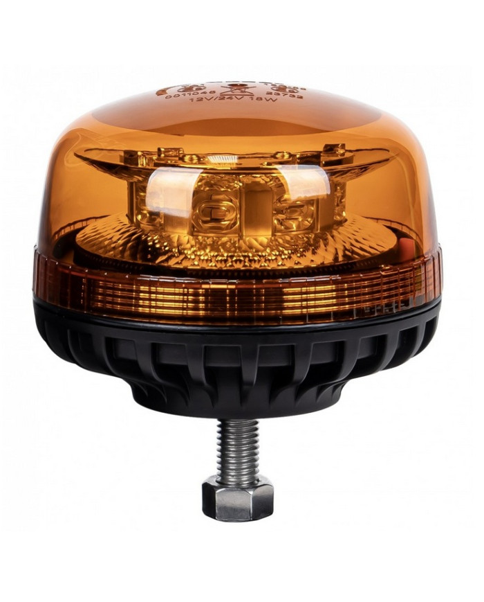 SEGNALE LUMINOSO 8LED ARANCIO 12/24V BASE PIANA