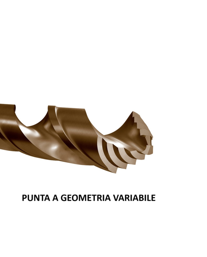 PUNTA ELICOIDALE CON GEOMETRIA A GRADINO