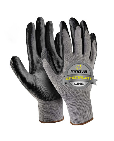 GUANTI NITRILE NERO CON PALMO RIVESTITO