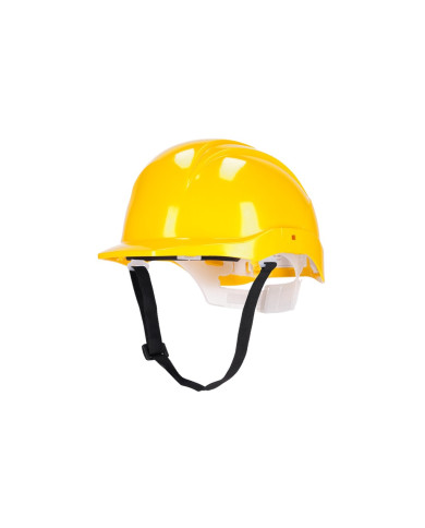 ELMETTO IN HDPE GIALLO CON SOTTOGOLA