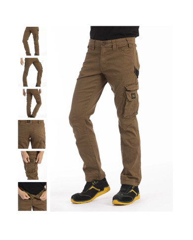 JEANS MULTITASCHE ALL SEASON MARRONE