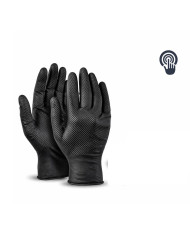 GUANTI NITRILE DIAMOND GRIP TG.L PZ.50 NERO