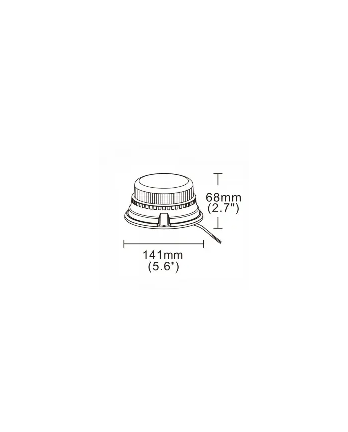 SEGNALE LUMINOSO 8LED ARANCIO CON VITI