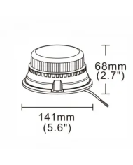SEGNALE LUMINOSO 8LED ARANCIO CON VITI