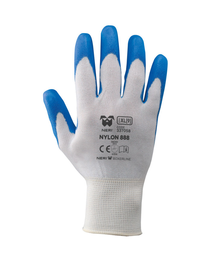 GUANTI  TG. M BLU POLIURETANO-NYLON