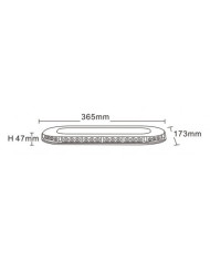 BARRA DI SEGNALAZIONE A LED 365X173X47MM R65 R10