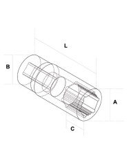 1/2 BUSSOLA ESAGONALE IMPACT LUNGA 24 MM