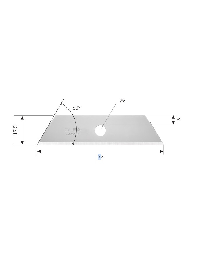 LAMA TRAPEZOIDALE INOX PZ.10